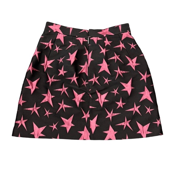 MSGM Star Jacquard Mini Skirt Black Pink Embroidered ASO Monster High Draculaura - Picture 6 of 16